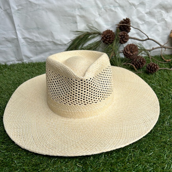 BRIXTON
JO PANAMA STRAW
RANCHER HAT Color: Catalina Sand size S like new - Picture 8 of 16